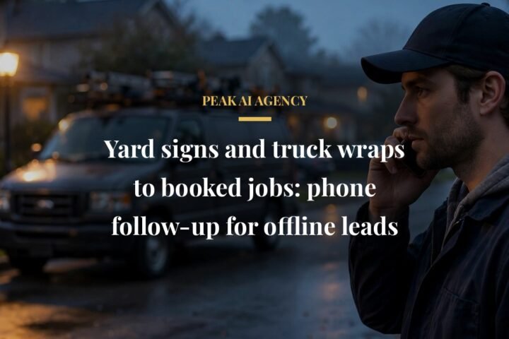 Yard sign and truck wrap generating phone leads