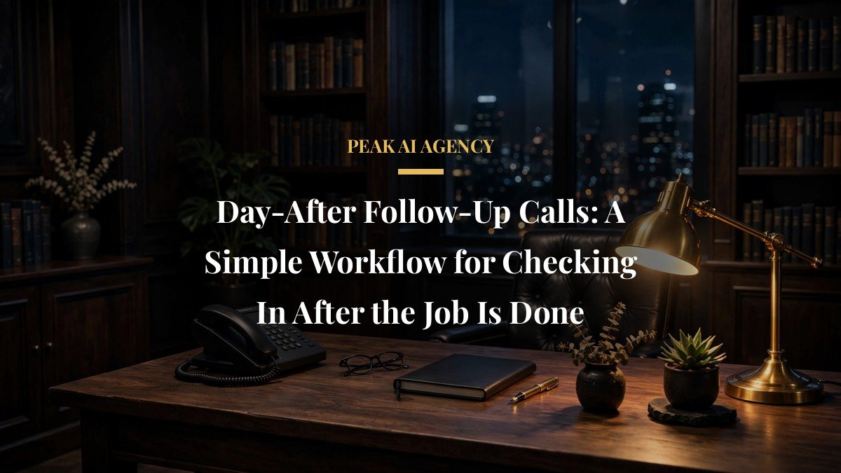 Day-After Follow-Up Calls: A Simple Workflow for Checking In After the Job Is Done