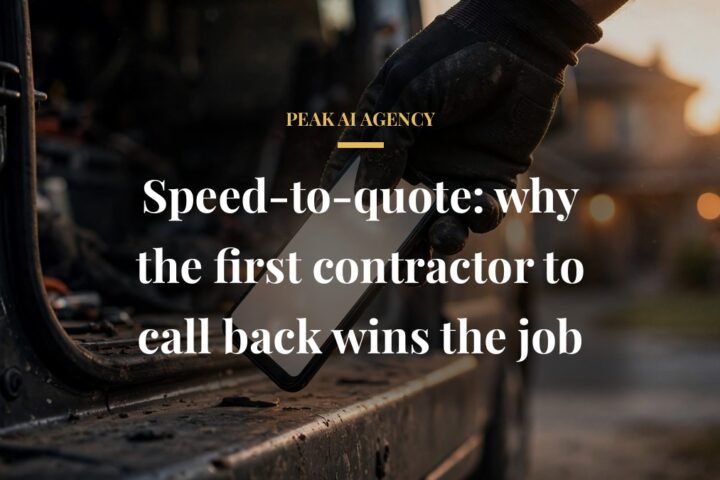 Contractor answering phone quickly to win the quote race