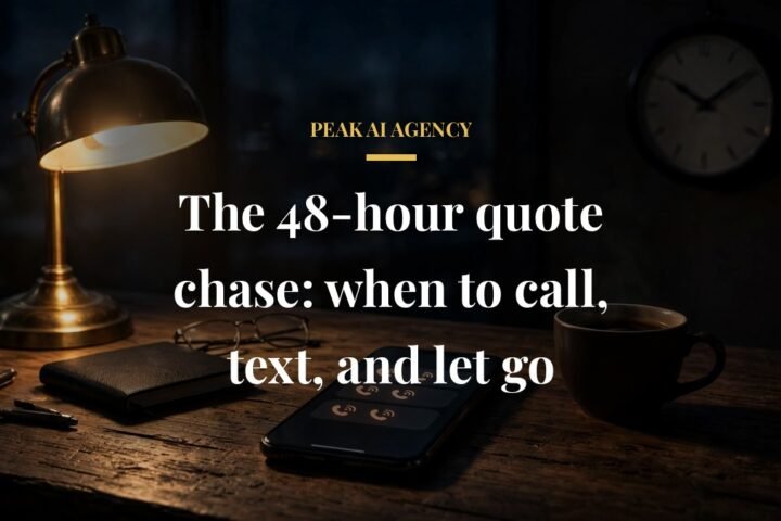 Quote follow-up cadence for service business estimates