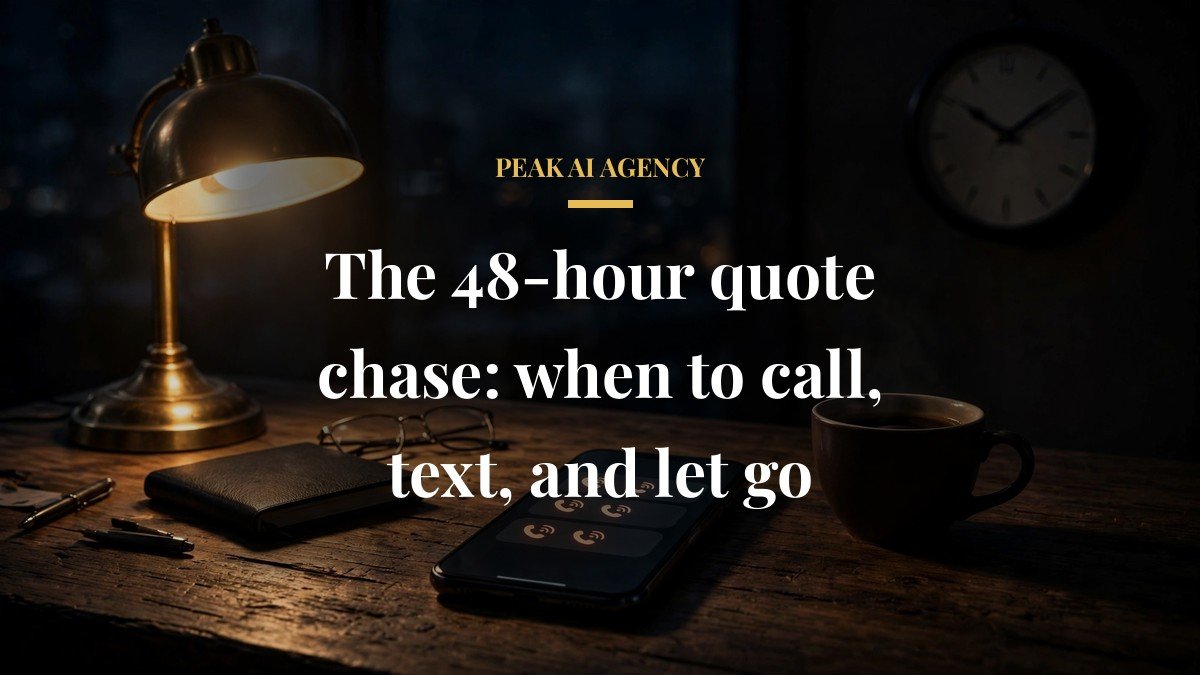 The 48-hour quote chase: when to call, text, and let go