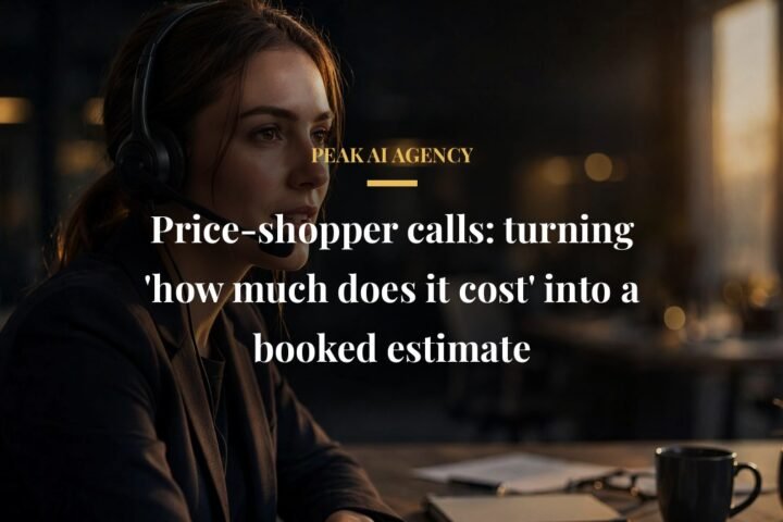 Handling price shopper phone calls for contractors