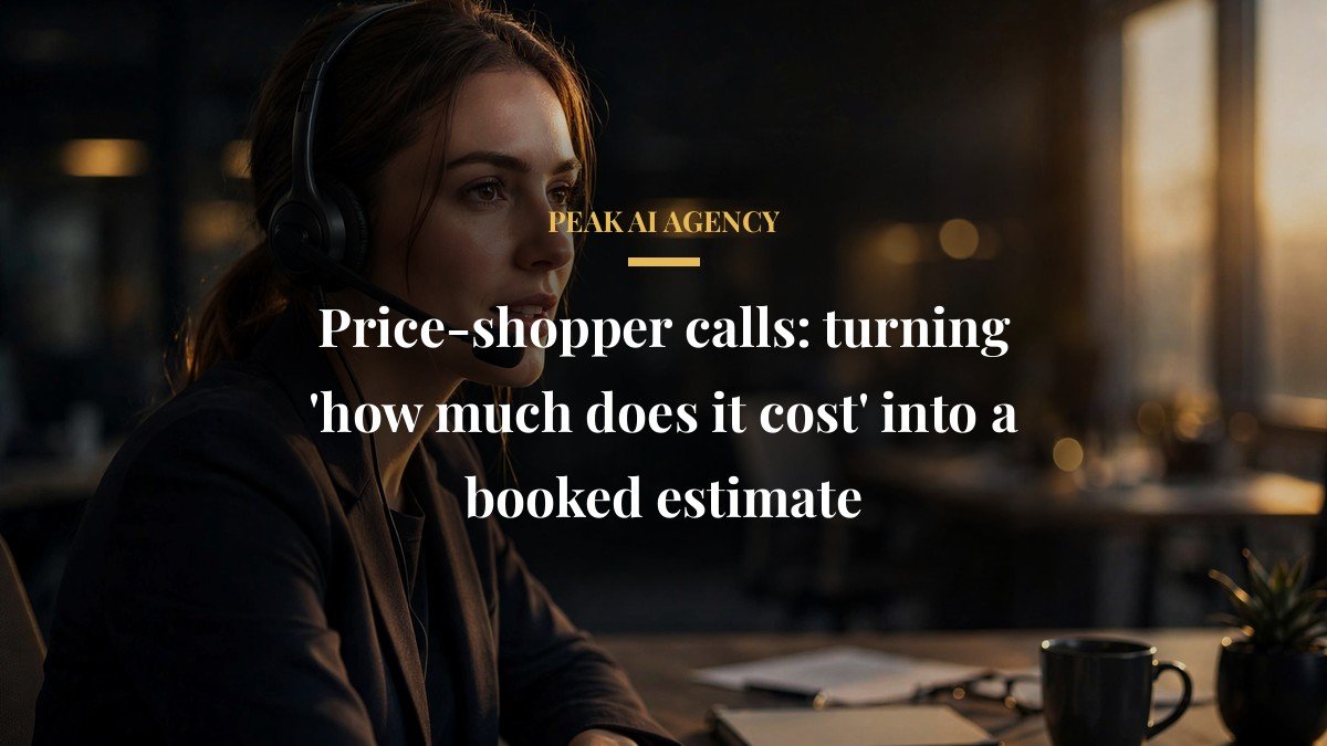 Price-shopper calls: turning ‘how much does it cost’ into a booked estimate