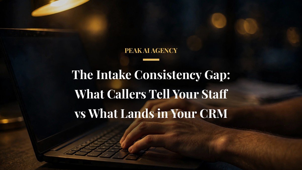 The Intake Consistency Gap: What Callers Tell Your Staff vs What Lands in Your CRM