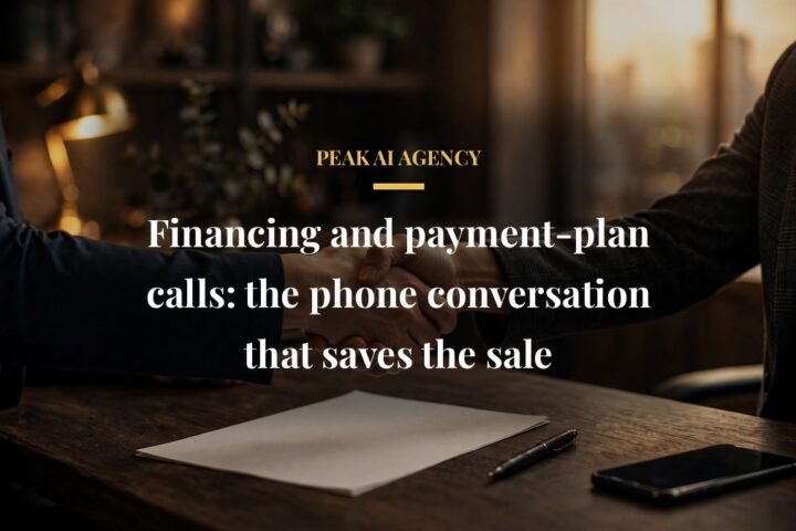 Financing and payment plan phone conversation