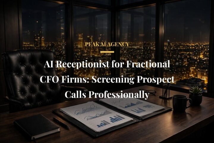 AI receptionist screening prospect calls for a fractional CFO firm