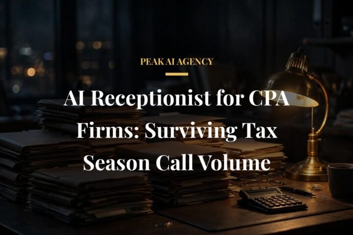 AI receptionist answering tax season calls for a CPA firm