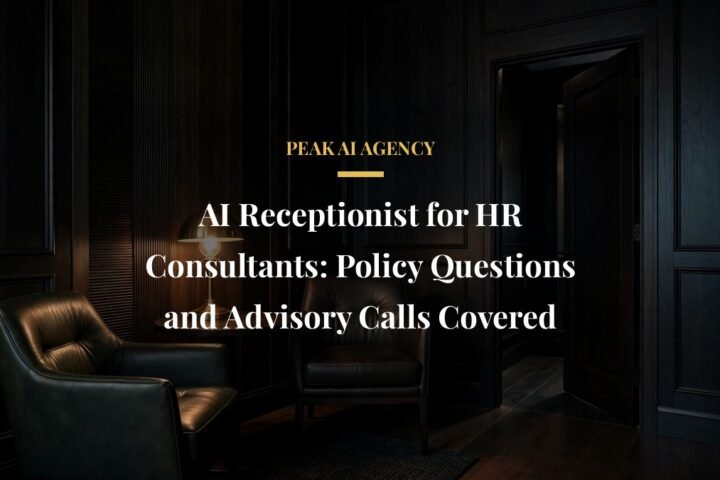 AI receptionist answering calls for an HR consultant