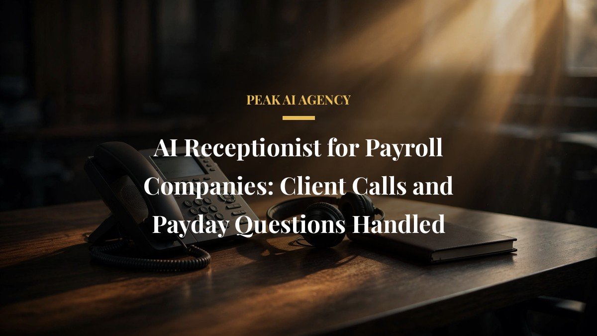 AI Receptionist for Payroll Companies: Client Calls and Payday Questions Handled