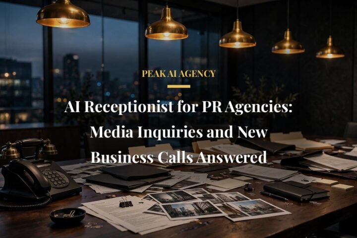 AI receptionist answering media inquiries for a PR agency
