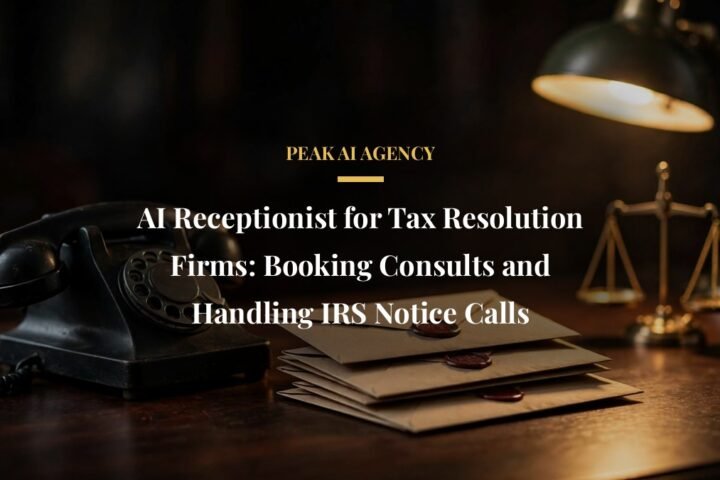 AI receptionist booking free consultations for a tax resolution firm