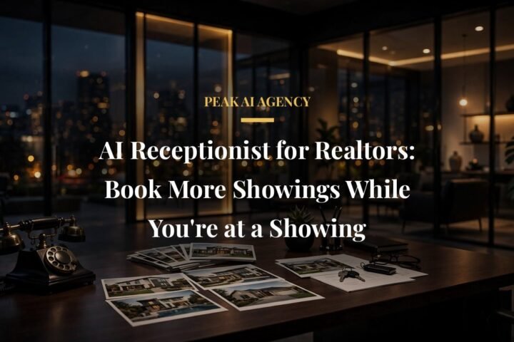 AI receptionist for realtors answering calls and booking showings