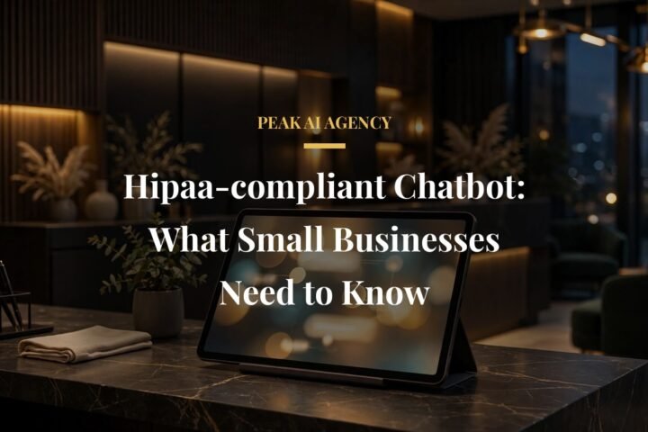 HIPAA-compliant chatbot on a clinic website answering patient questions securely