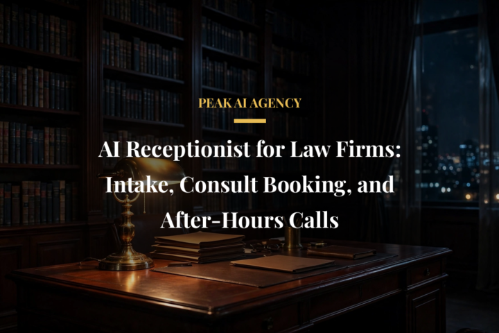 AI receptionist for law firms handling client intake and consultation booking