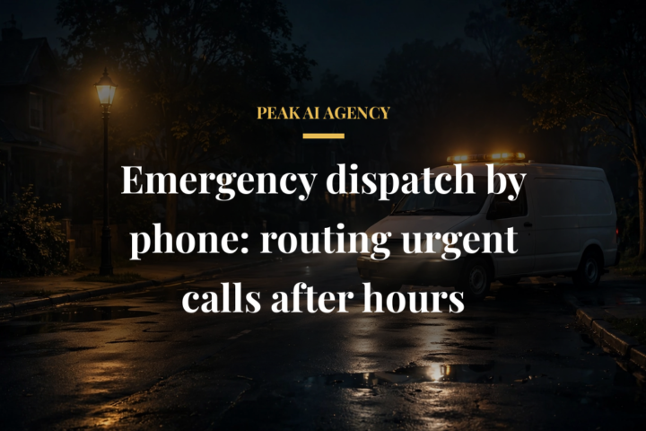 Emergency dispatch by phone routing urgent calls after hours