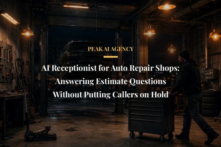 AI receptionist answering estimate questions for auto repair shops