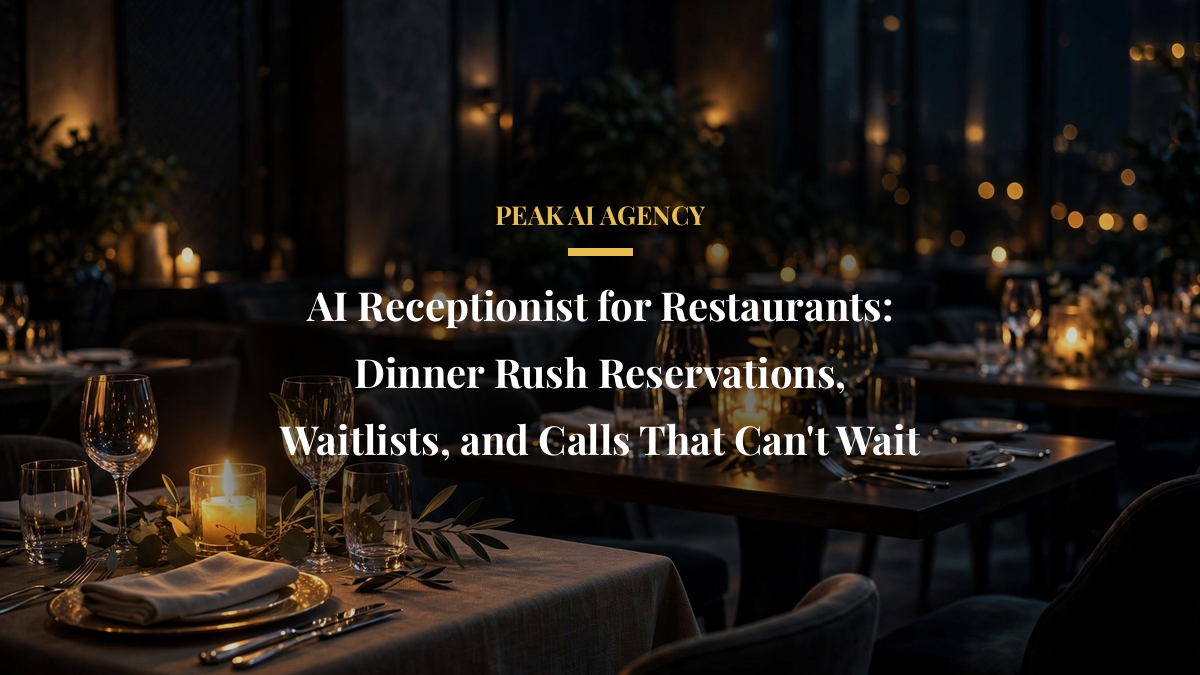 AI Receptionist for Restaurants: Dinner Rush Reservations, Waitlists, and Calls That Can’t Wait