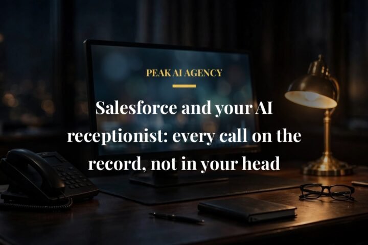 AI receptionist Salesforce CRM integration - call data logged automatically