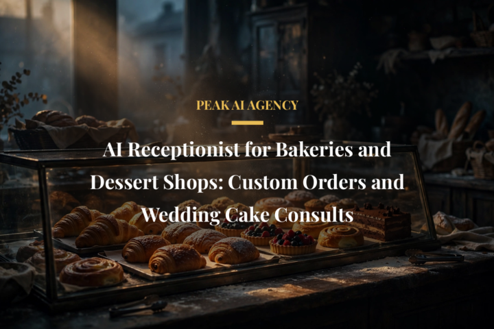 AI receptionist for bakeries and dessert shops taking custom cake orders