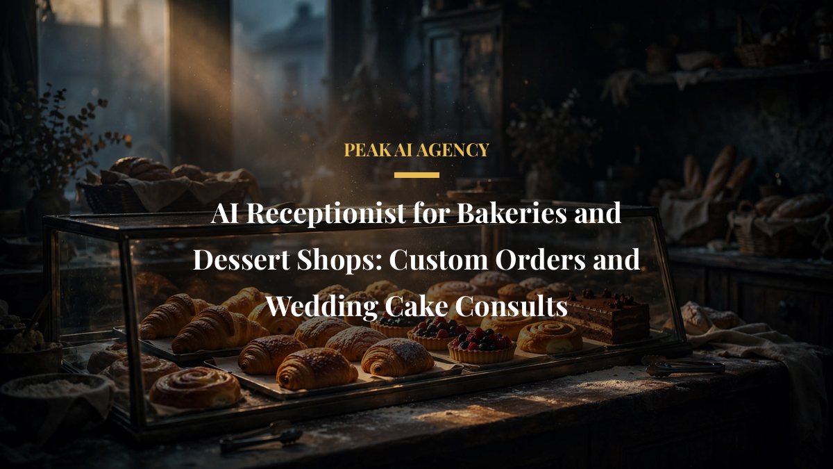 AI Receptionist for Bakeries and Dessert Shops: Custom Orders and Wedding Cake Consults