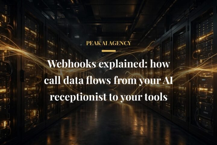 AI receptionist webhooks - call data flowing to business tools