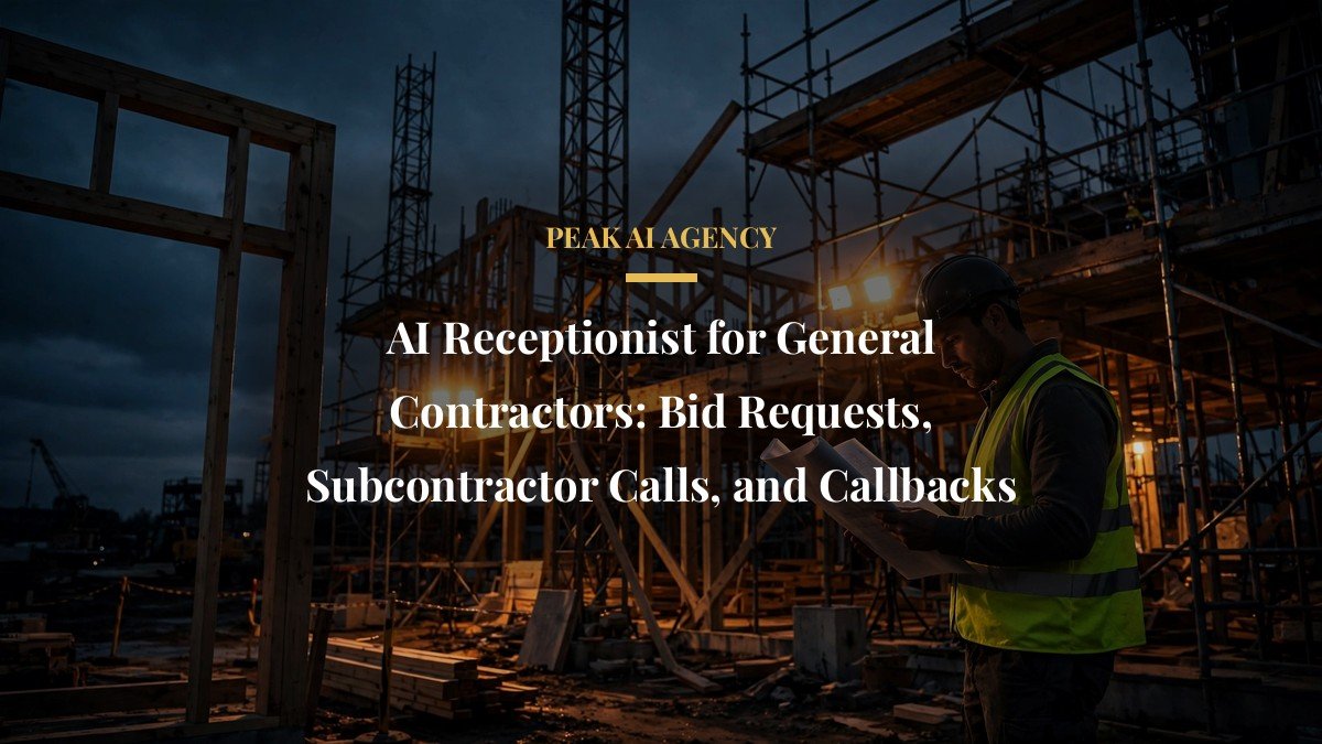 AI Receptionist for General Contractors: Bid Requests, Subcontractor Calls, and Callbacks