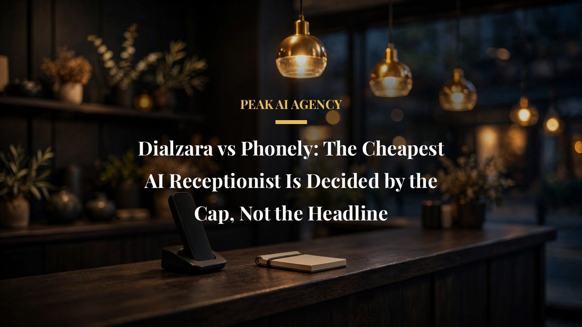 Dialzara vs Phonely: The Cheapest AI Receptionist Is Decided by the Cap, Not the Headline
