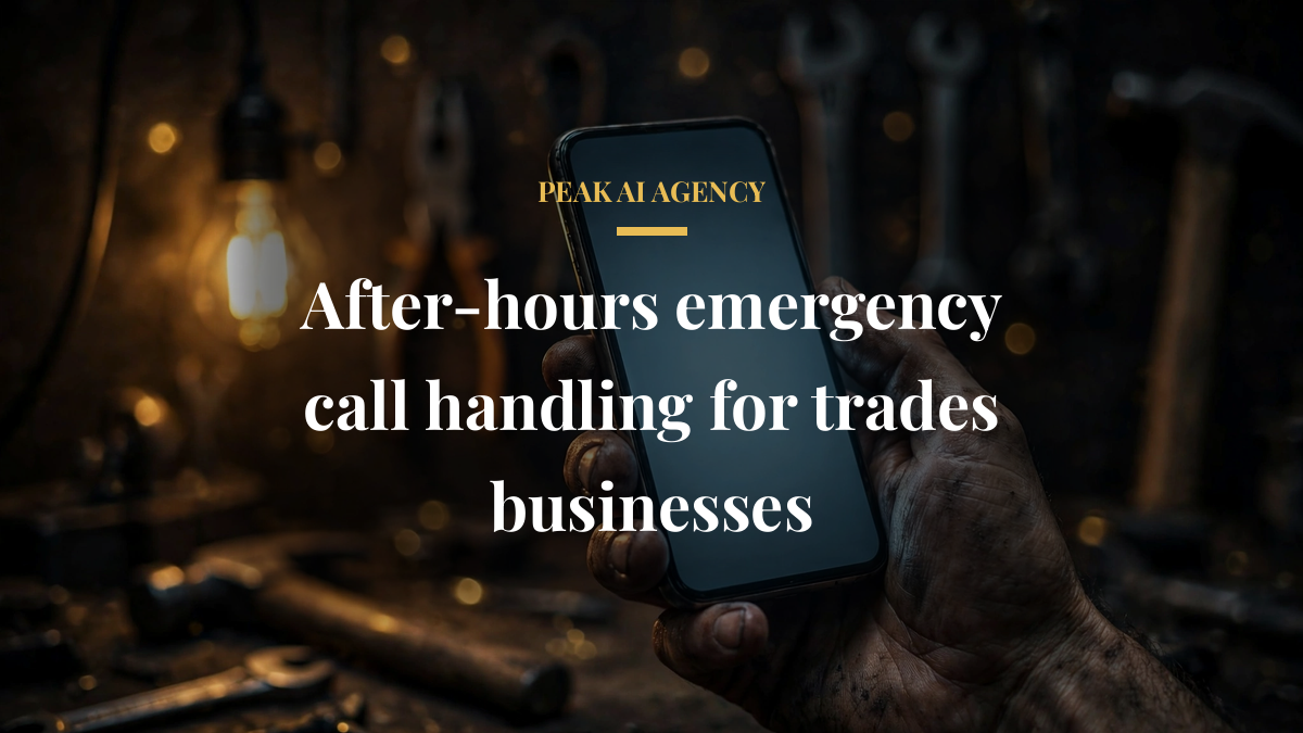 After-hours emergency call handling for trades businesses
