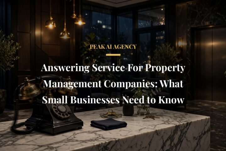 Answering service for property management companies handling after hours maintenance emergencies and leasing calls