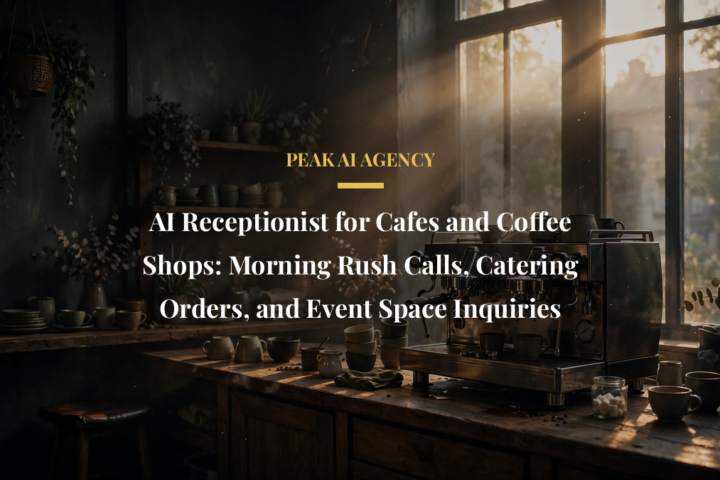 AI receptionist for cafes and coffee shops handling catering orders and event bookings