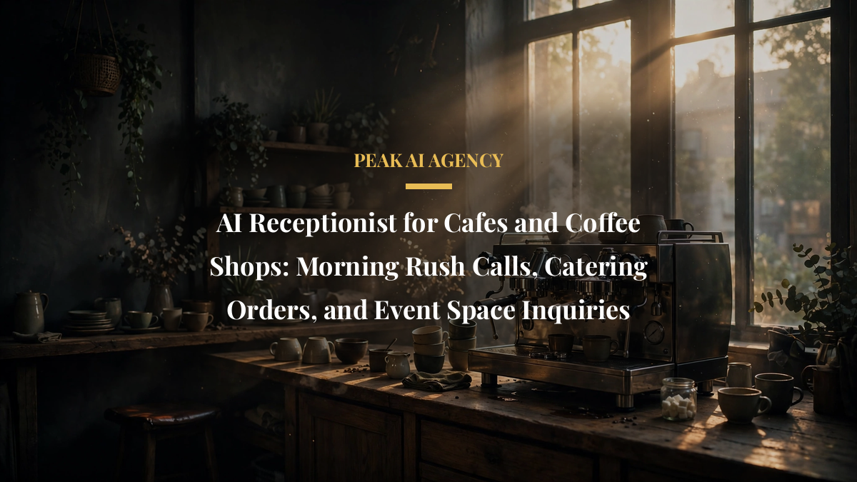 AI Receptionist for Cafes and Coffee Shops: Morning Rush Calls, Catering Orders, and Event Space Inquiries