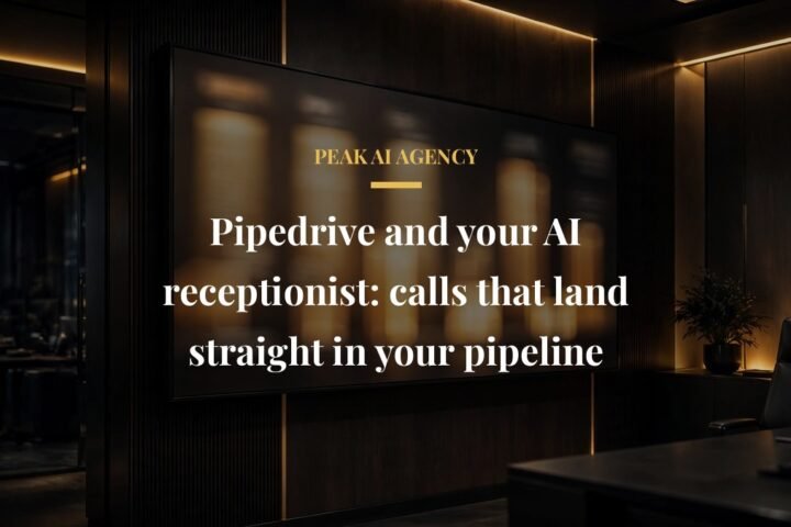 AI receptionist Pipedrive CRM integration - calls synced to sales pipeline