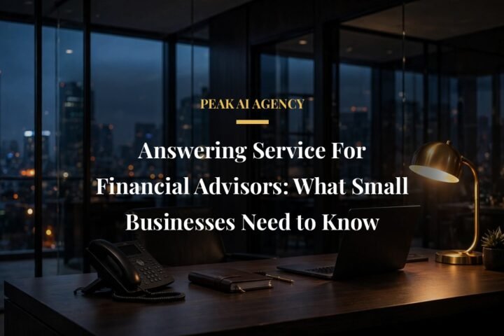 Answering service for financial advisors booking discovery calls and taking messages in a premium advisor office
