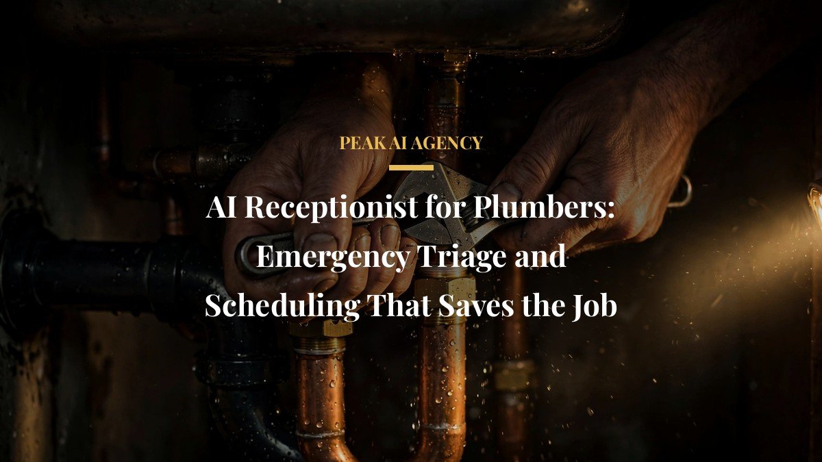 AI Receptionist for Plumbers: Emergency Triage and Scheduling That Saves the Job