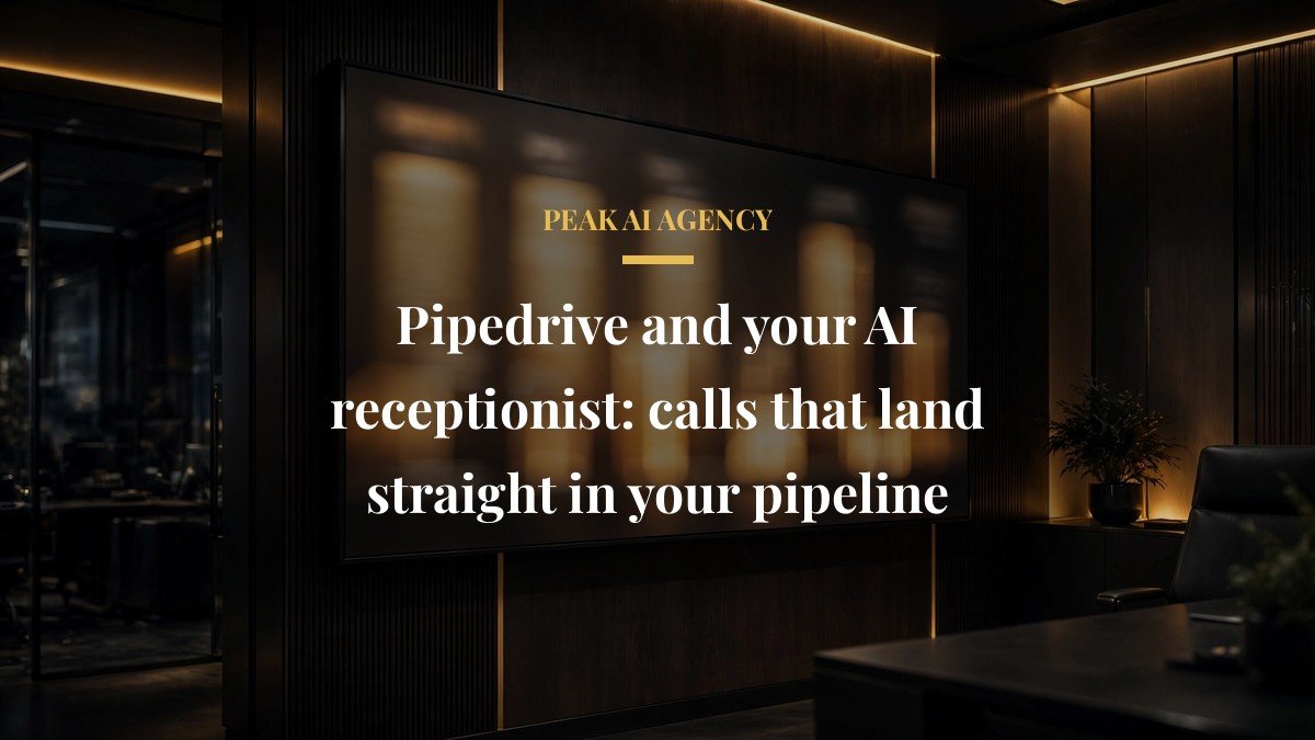Pipedrive and your AI receptionist: calls that land straight in your pipeline