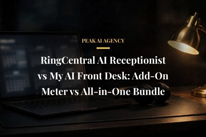 RingCentral AI Receptionist vs My AI Front Desk comparison pricing features and reviews 2026