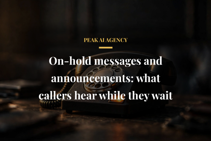 AI receptionist on-hold messages and caller announcements