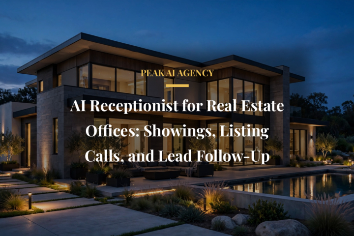 AI receptionist for real estate offices booking showings and answering listing inquiries