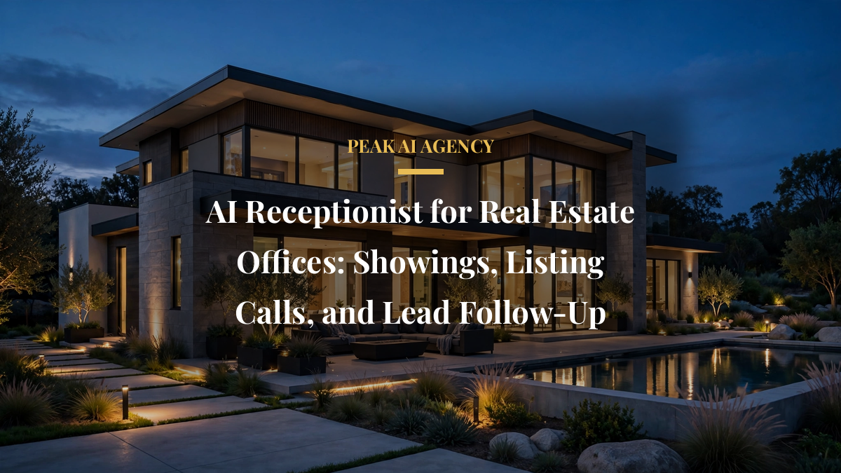 AI Receptionist for Real Estate Offices: Showings, Listing Calls, and Lead Follow-Up