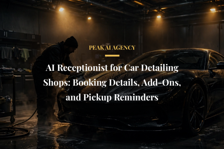 AI receptionist booking detailing appointments and add-ons for car detailing shops