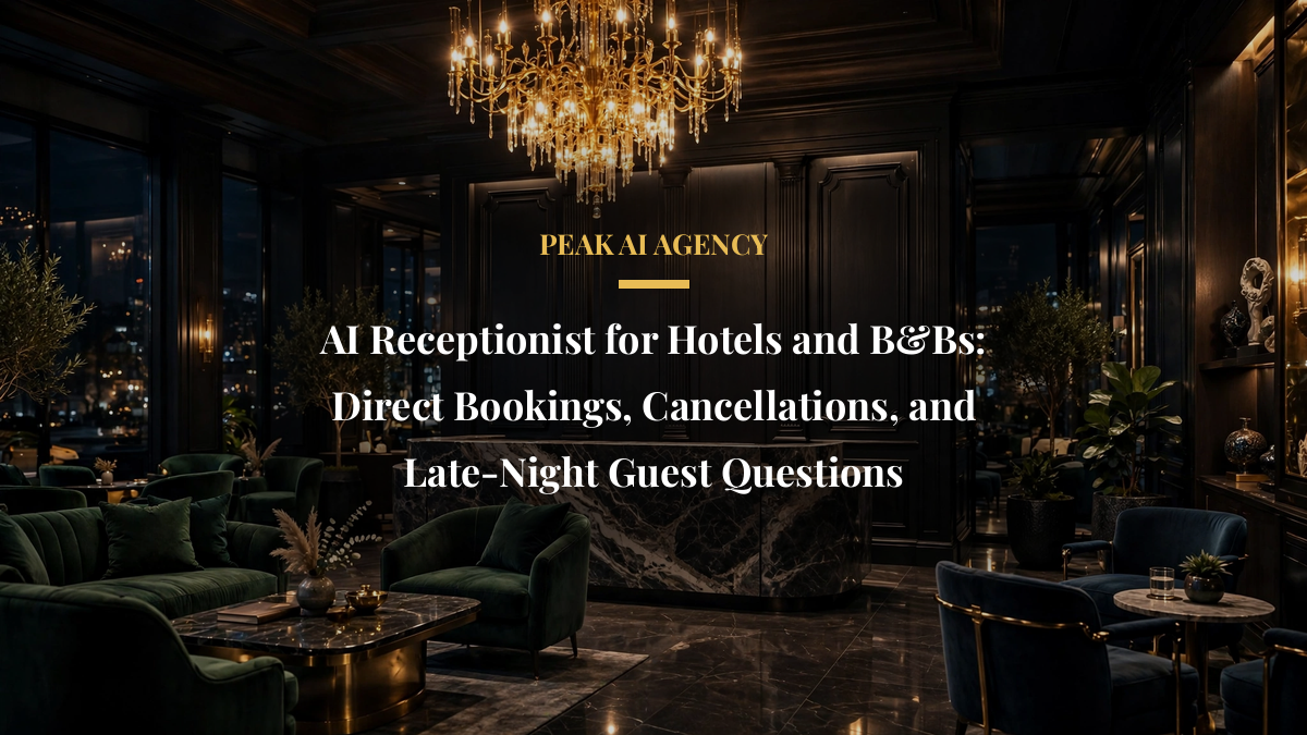 AI Receptionist for Hotels and B&Bs: Direct Bookings, Cancellations, and Late-Night Guest Questions