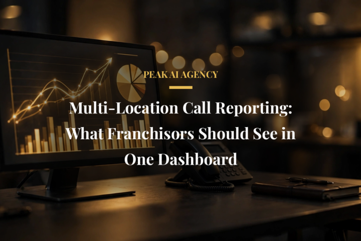 Multi-location call reporting dashboard for franchisors