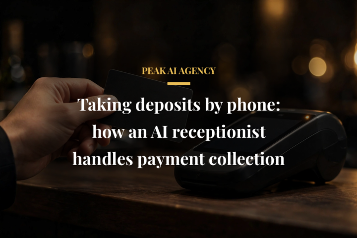 AI receptionist phone payment collection for customer deposits