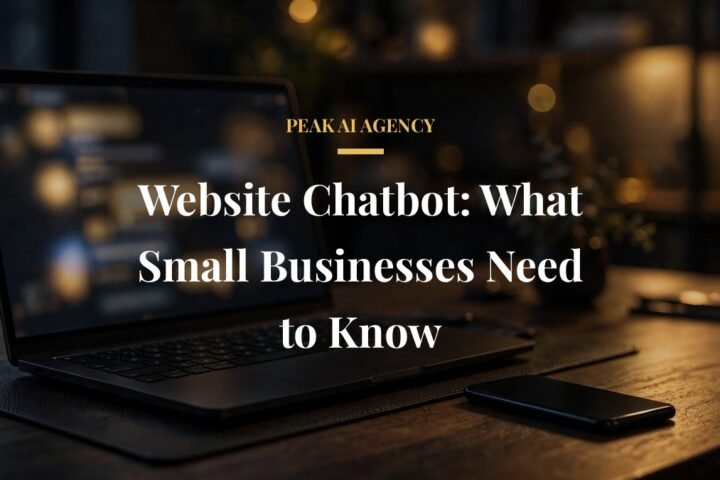 Website chatbot answering visitor questions and booking appointments on a small business site