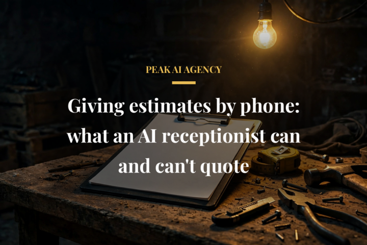 AI receptionist giving phone estimates with quote guardrails