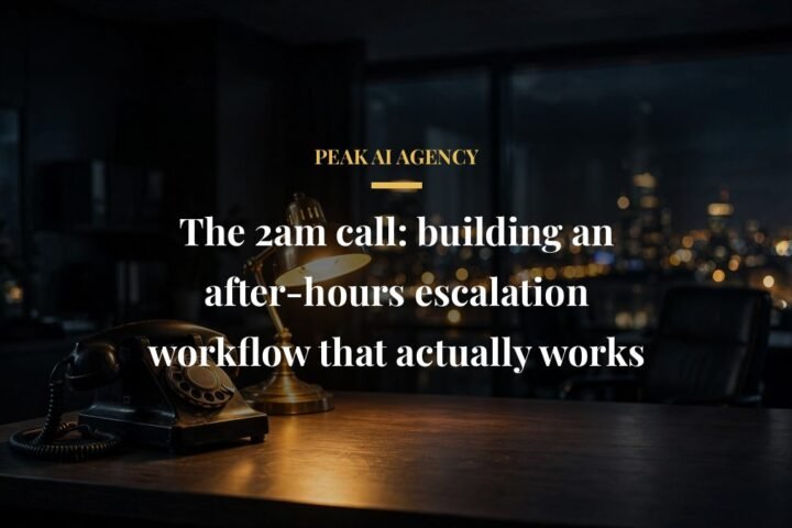 After-hours on-call escalation workflow - AI receptionist routes urgent calls
