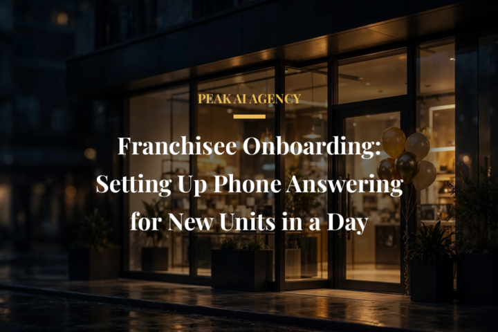 Franchisee onboarding phone setup for new units