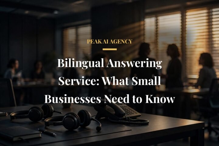 Bilingual answering service team answering calls in English and Spanish for a small business