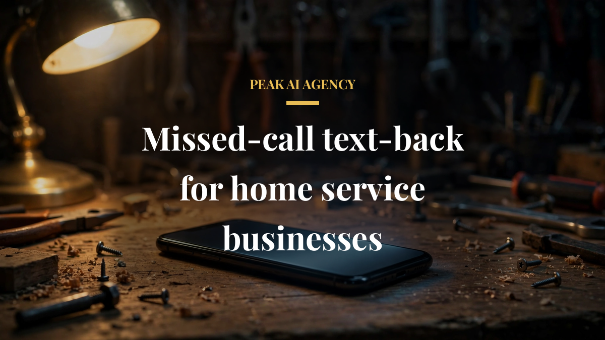Missed-call text-back for home service businesses