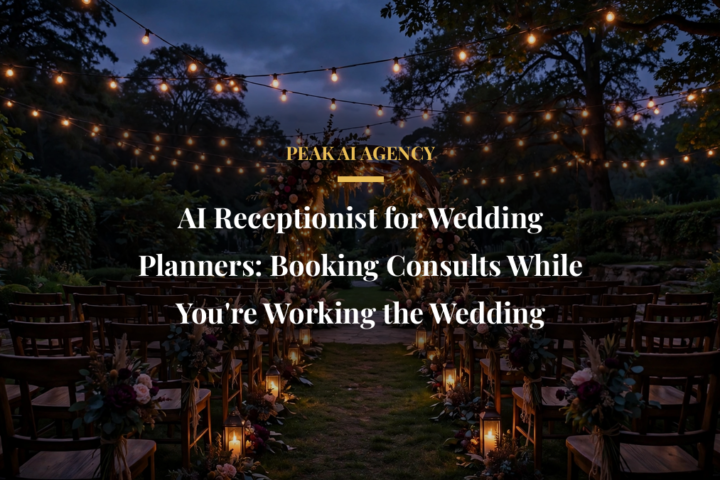 AI receptionist for wedding planners booking consults during wedding season
